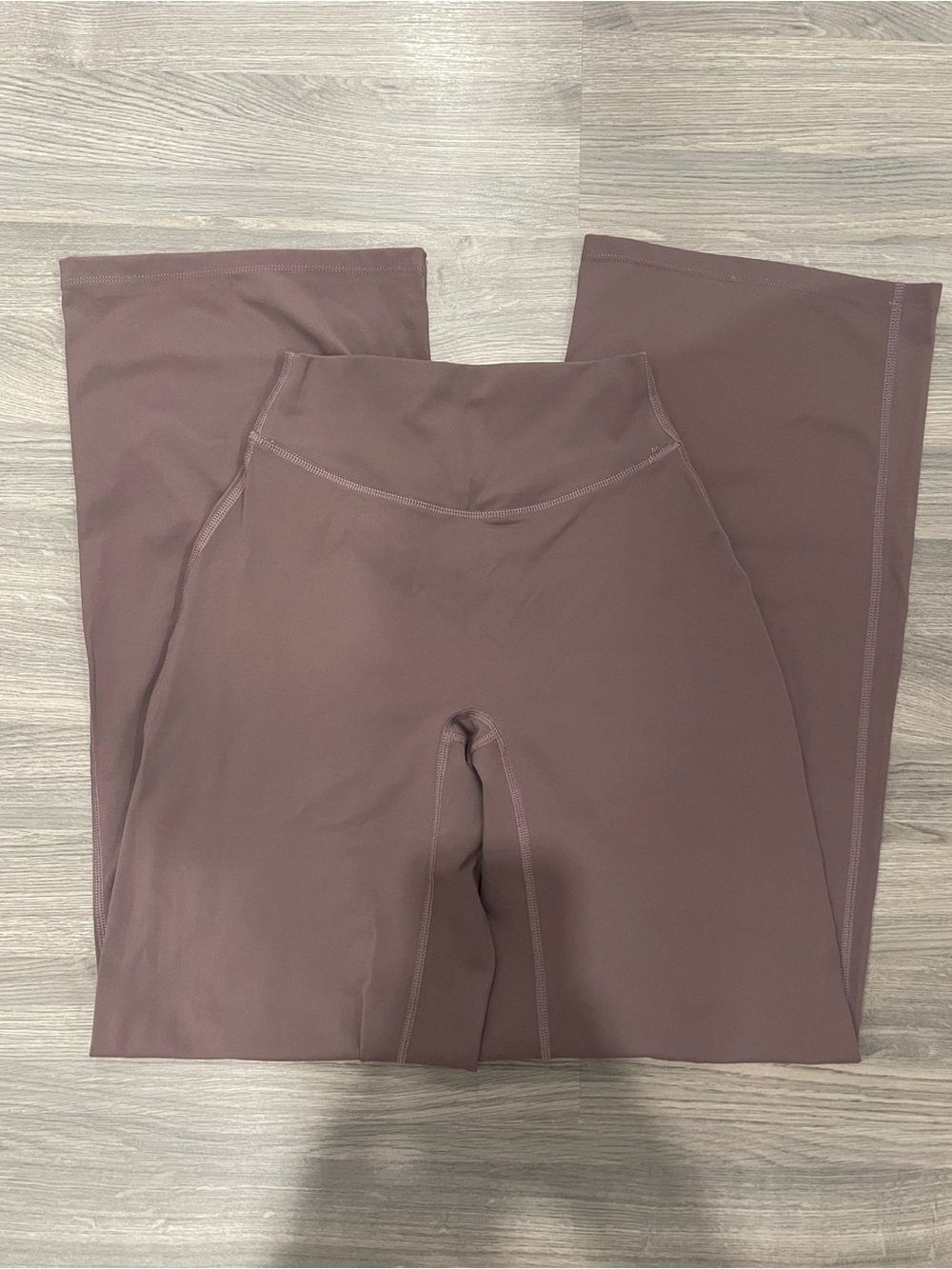 High-Waist Women’s Wide-Leg Pants in Mauve Brown